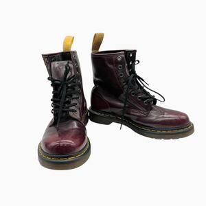 Dr. Martens 1460 Vegan Leather Boots Cherry Lace Up Women’s Size 8